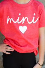 Mini Script Tee-Rose Red