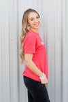 Mama Script Tee-Rose Red