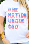 One Nation Under God Tee-White