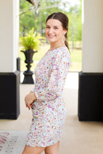 Dinner Party Dress-Light Sage/Coral