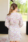 Dinner Party Dress-Light Sage/Coral