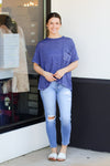 Boat Days Burnout Tee-Navy