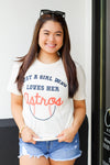 A Girl Who Loves Her Team Tee-Astros