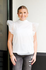 Dressy Spring Top-White