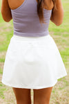 Tara Tennis Skirt-White