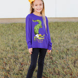 Mr. P's Magnolia Gator Tee-Purple