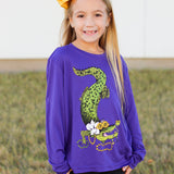 Mr. P's Magnolia Gator Tee-Purple