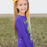 Mr. P's Magnolia Gator Tee-Purple