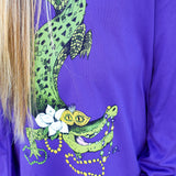 Mr. P's Magnolia Gator Tee-Purple