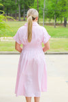 Pretty Picnic Midi Dress-Pink