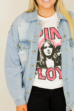 Boyfriend Denim Jacket-Light Wash