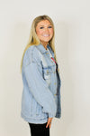Boyfriend Denim Jacket-Light Wash