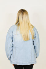 Boyfriend Denim Jacket-Light Wash