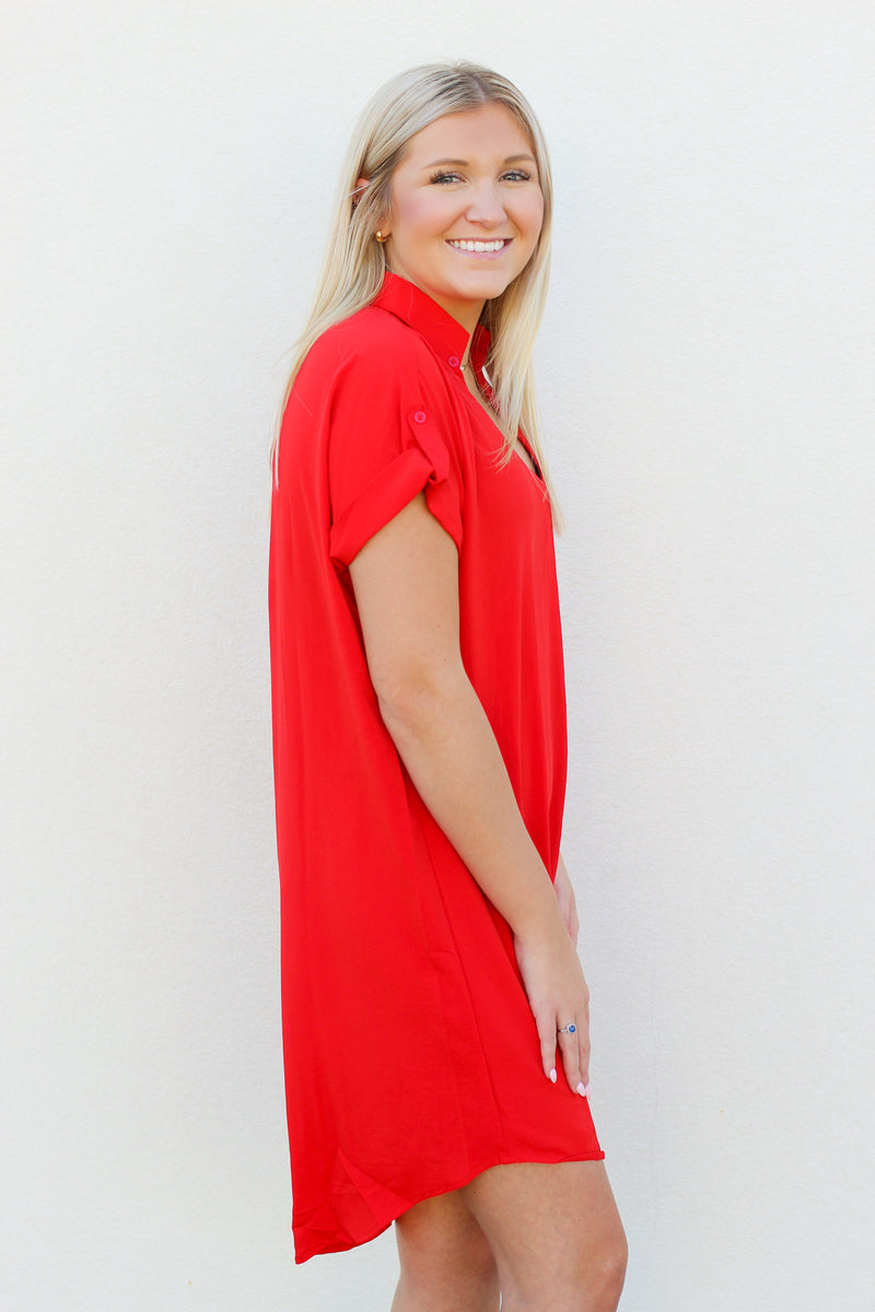 Day at the Lake Dress-Red