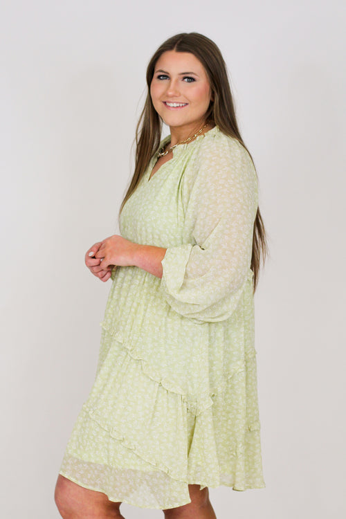 Honey I'm Home Dress-Pale Yellow