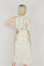 Dressed to Perfection Midi Dress-Beige Tiger