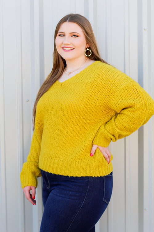 One and Only Sweater-Mustard