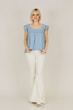 Chambray Girl Top-Chambray