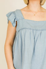 Chambray Girl Top-Chambray