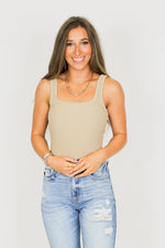 Perfect For You Bodysuit-Tan