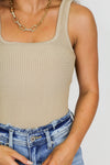 Perfect For You Bodysuit-Tan