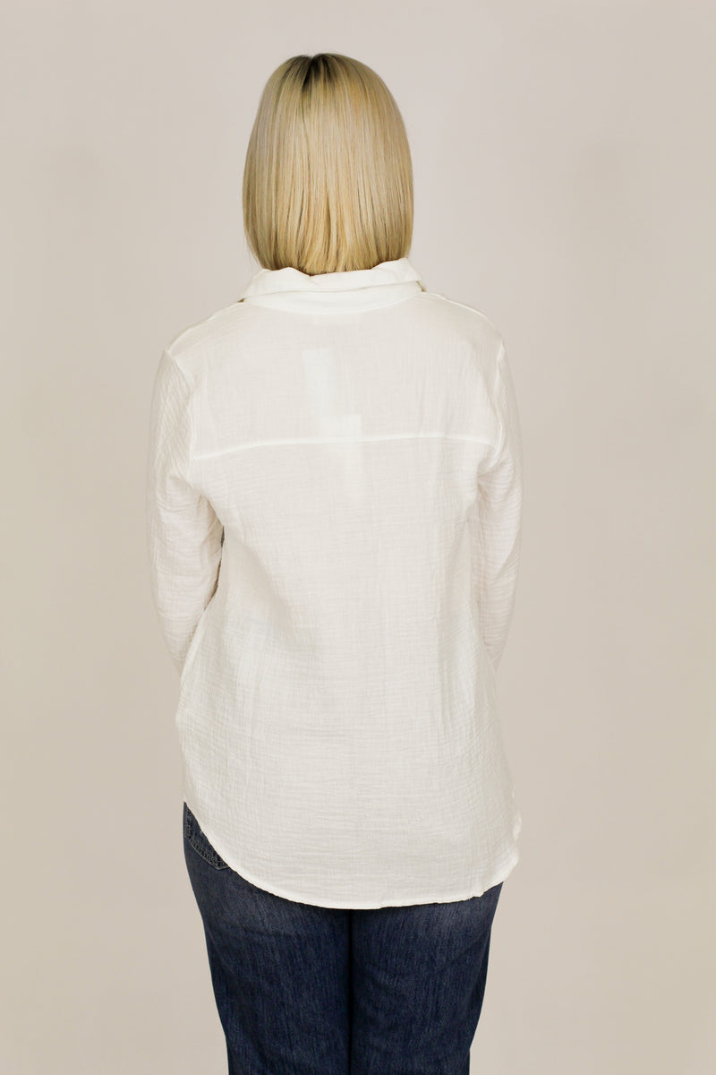 Linen Daydreams Top-White