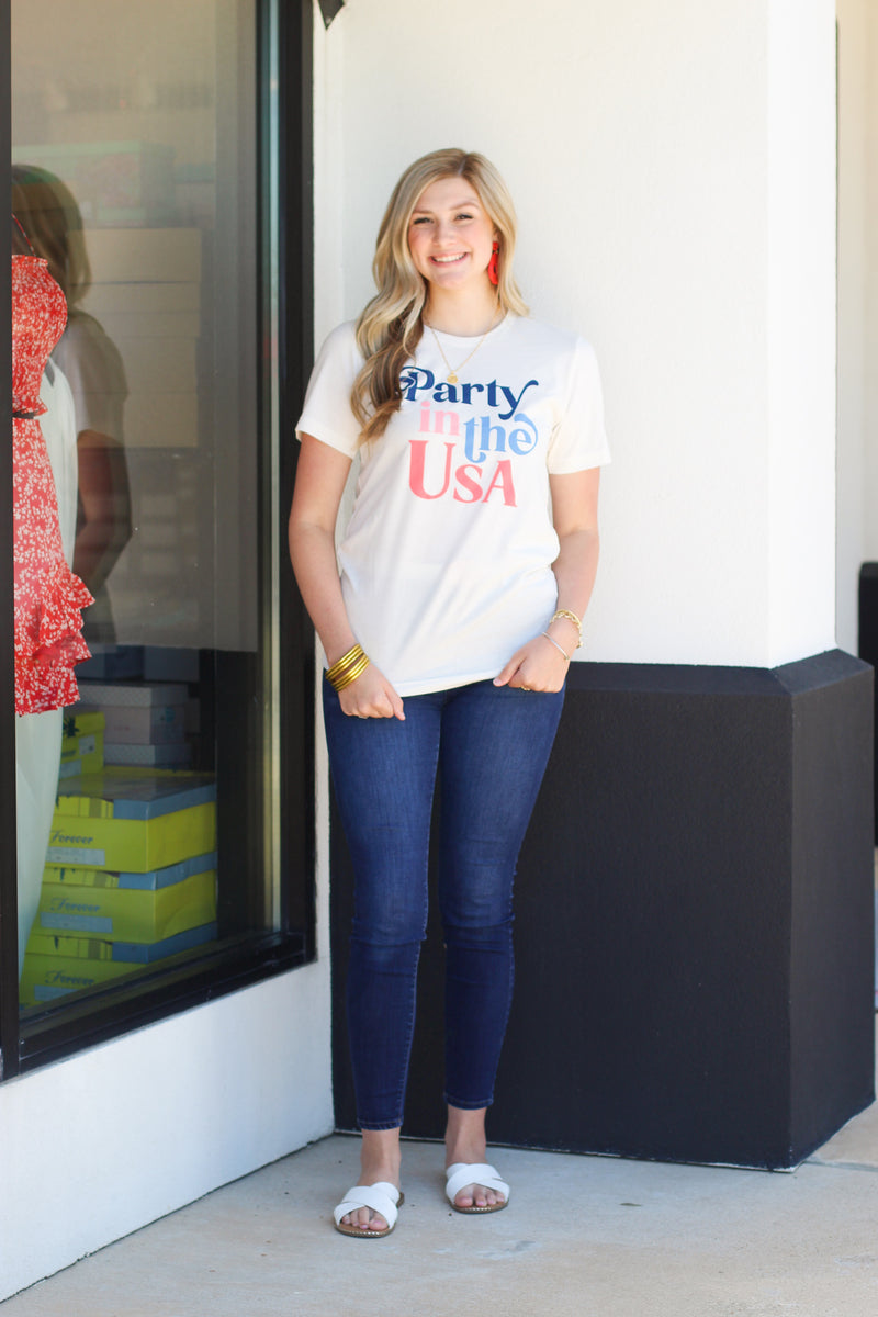 Party in the USA Tee-Ivory