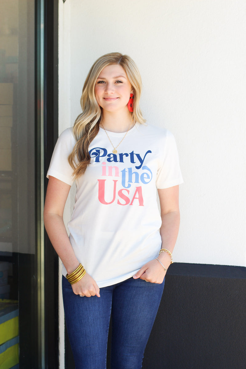 Party in the USA Tee-Ivory