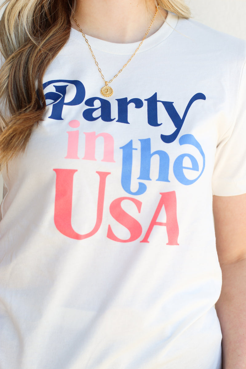 Party in the USA Tee-Ivory