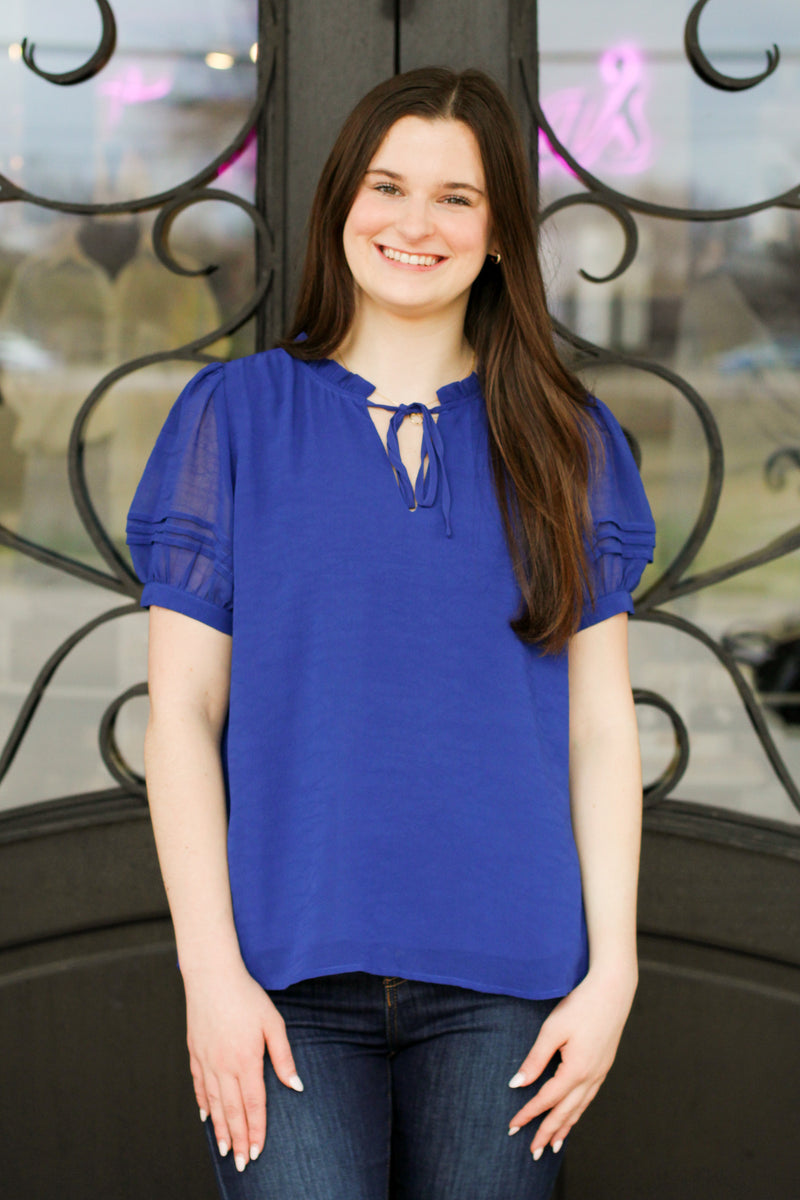 In The Office Top-Royal Blue