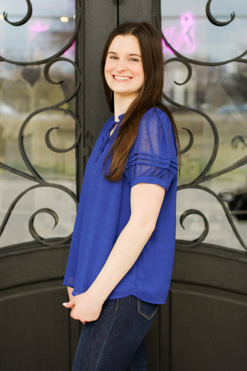 In The Office Top-Royal Blue