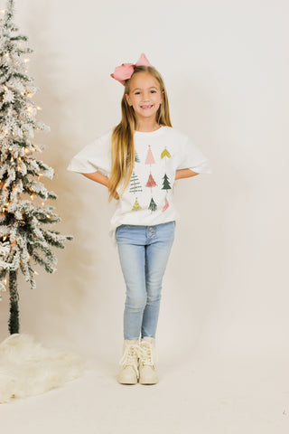 Cute Christmas Trees Tee-White