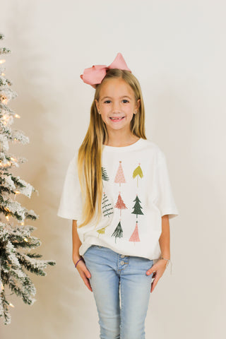 Cute Christmas Trees Tee-White