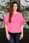 Fun In Frills Top-Pink