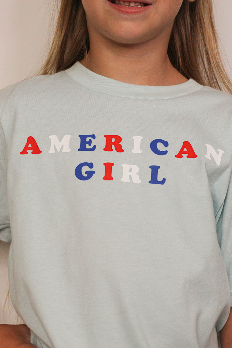 American Girl Tee-Sky
