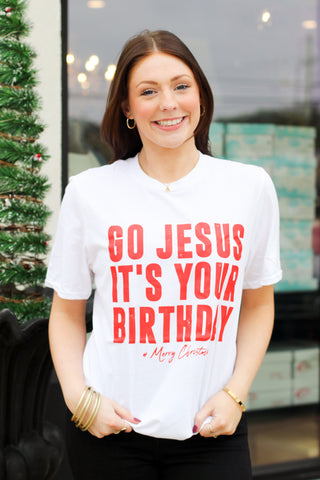 Go Jesus Tee-White