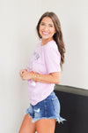 Peepin' It Real Tee-Lavender