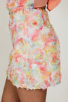Sweet Floral Skirt-Light Coral