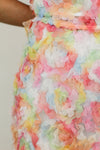 Sweet Floral Skirt-Light Coral