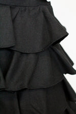 Layered Ruffle Skort-Black