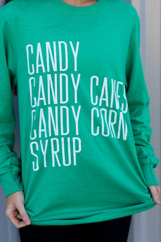 Candy Longsleeve Tee-Green