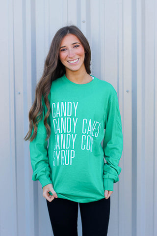 Candy Longsleeve Tee-Green
