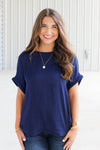 Sunday Evening Top-Navy