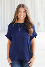 Sunday Evening Top-Navy