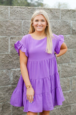 Text Me Later Dress-Purple