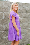 Text Me Later Dress-Purple