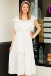 Marvelous Madeline Midi-White