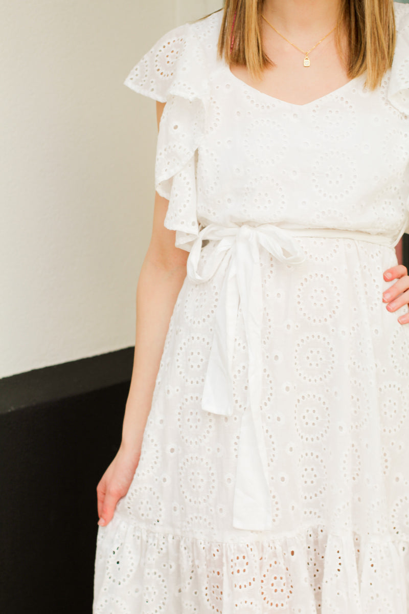 Marvelous Madeline Midi-White