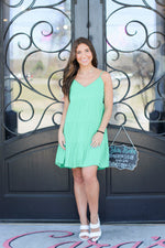 Classy Ruffle Dress-Kelly Green