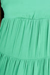 Classy Ruffle Dress-Kelly Green